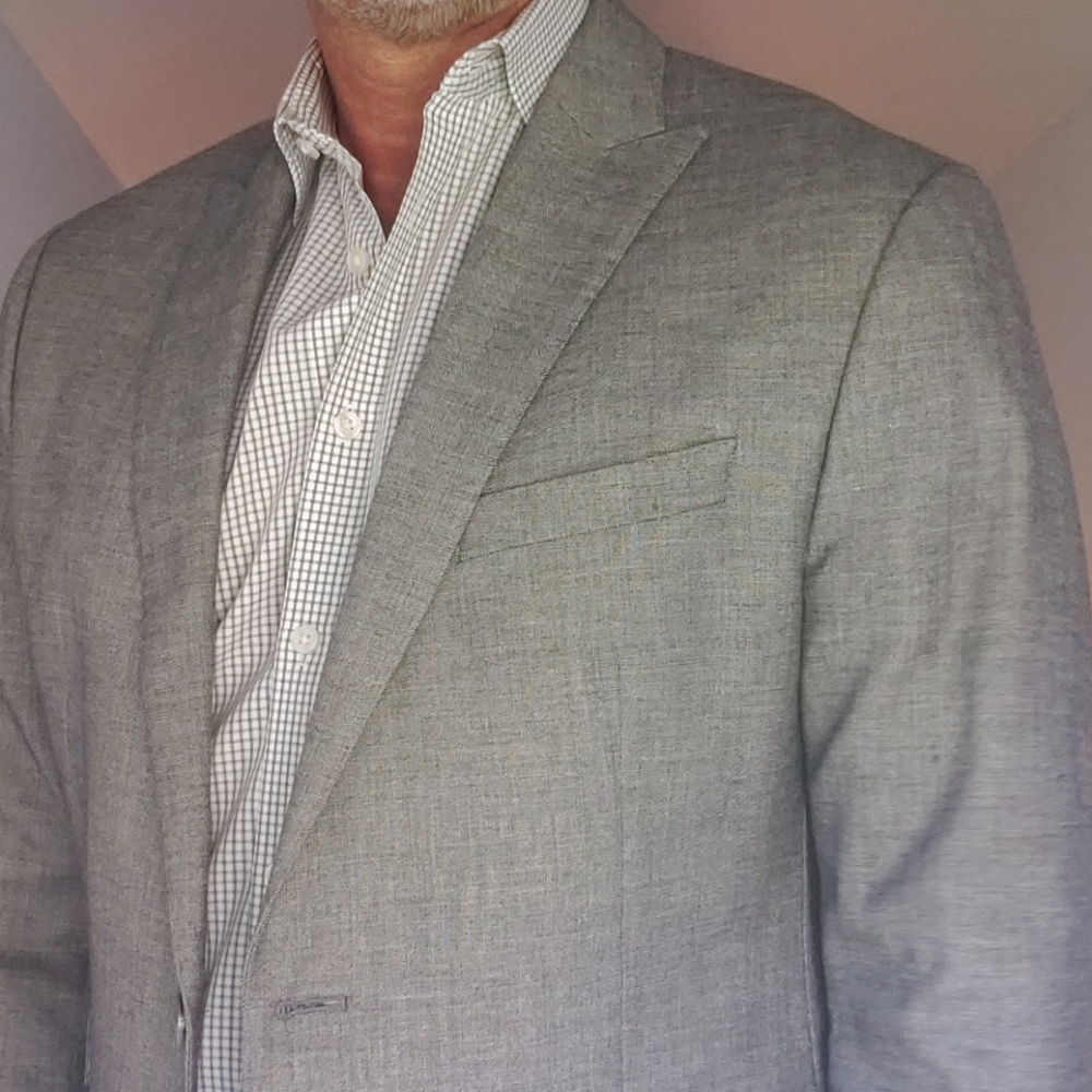 Grey Cotton/wool blazer 42R